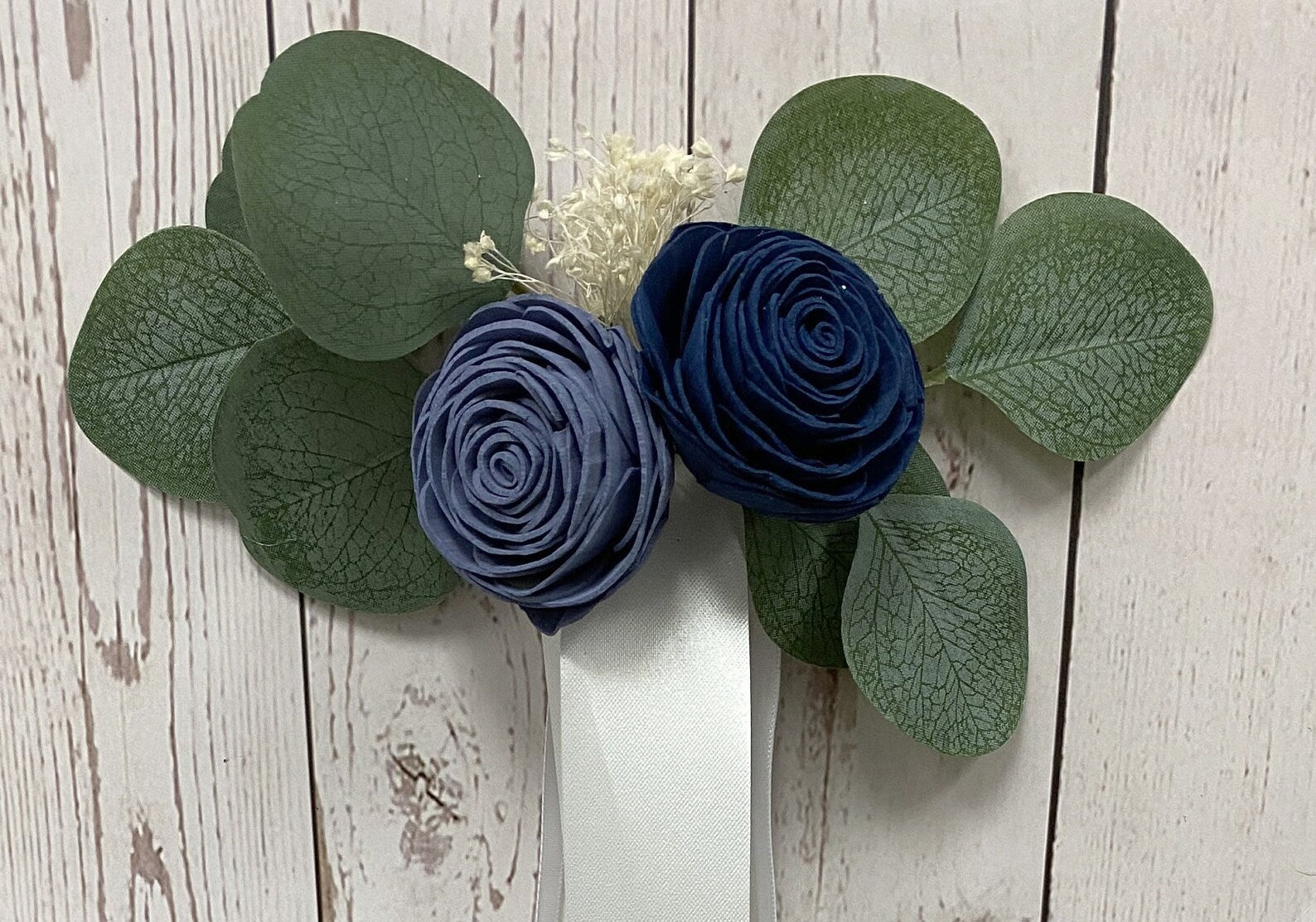 Lot of 4 double rose pew decoration